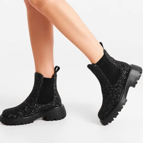 Woden Aya Glitter støvle^Dame Udsalg|Støvler